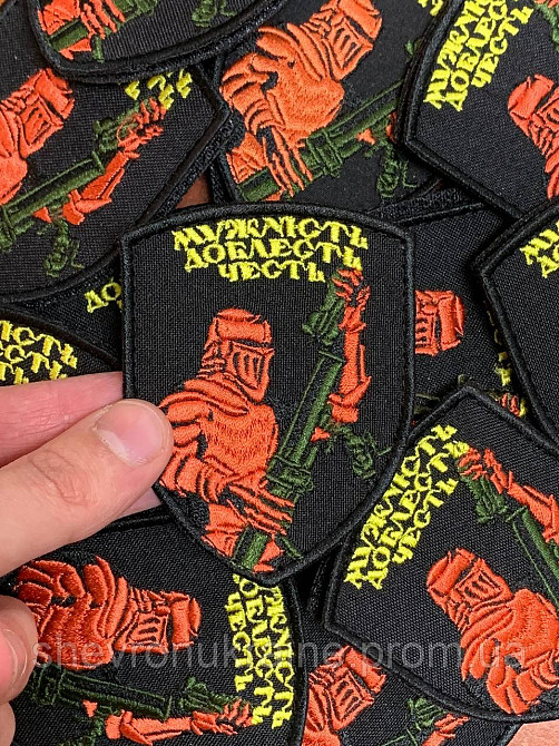 Шеврон РЫЦАРЬ (Форма щит. На липучке) Размер 8x6.5см Киев - изображение 4