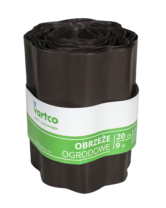 Бордюрна стрічка 20 см 9 метрів коричнева VARTCO (Польща) пластикова Дніпро - фото 5