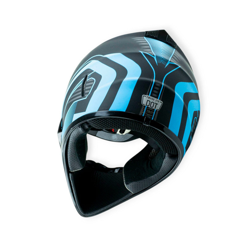 Шолом кросовий (синій, мат) дитячий Мукачево - фото 1