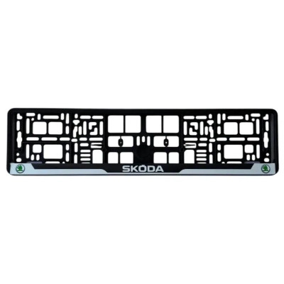 Рамка номерного знака Poputchik Skoda (24-115-IS) Вінниця - фото 1