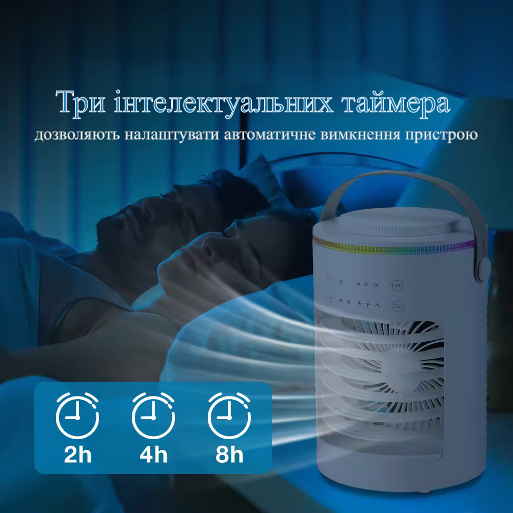 Вентилятор портативний 3в1 з ефектом кондиціонеру та зволожувача повітря Київ - фото 5