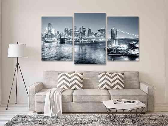 Модульна картина у вітальню/ спальню Нью-Йорк    Art-546_3 70x130 см Київ