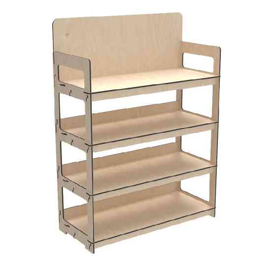 Стеллаж из фанеры EKOSTAR 800х450х1400 Киев