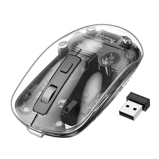 Миша HOCO GM29 Mysterious dual-mode silent wireless mouse Dark Night Black Одеса