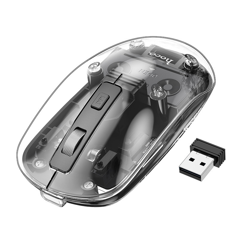 Миша HOCO GM29 Mysterious dual-mode silent wireless mouse Dark Night Black Одеса - фото 1