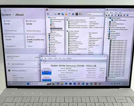 Cенсорный Dell XPS 14 9440 Oled Ultra 7 155H 32GB RAM 1TB SSD 120hz. Харьков