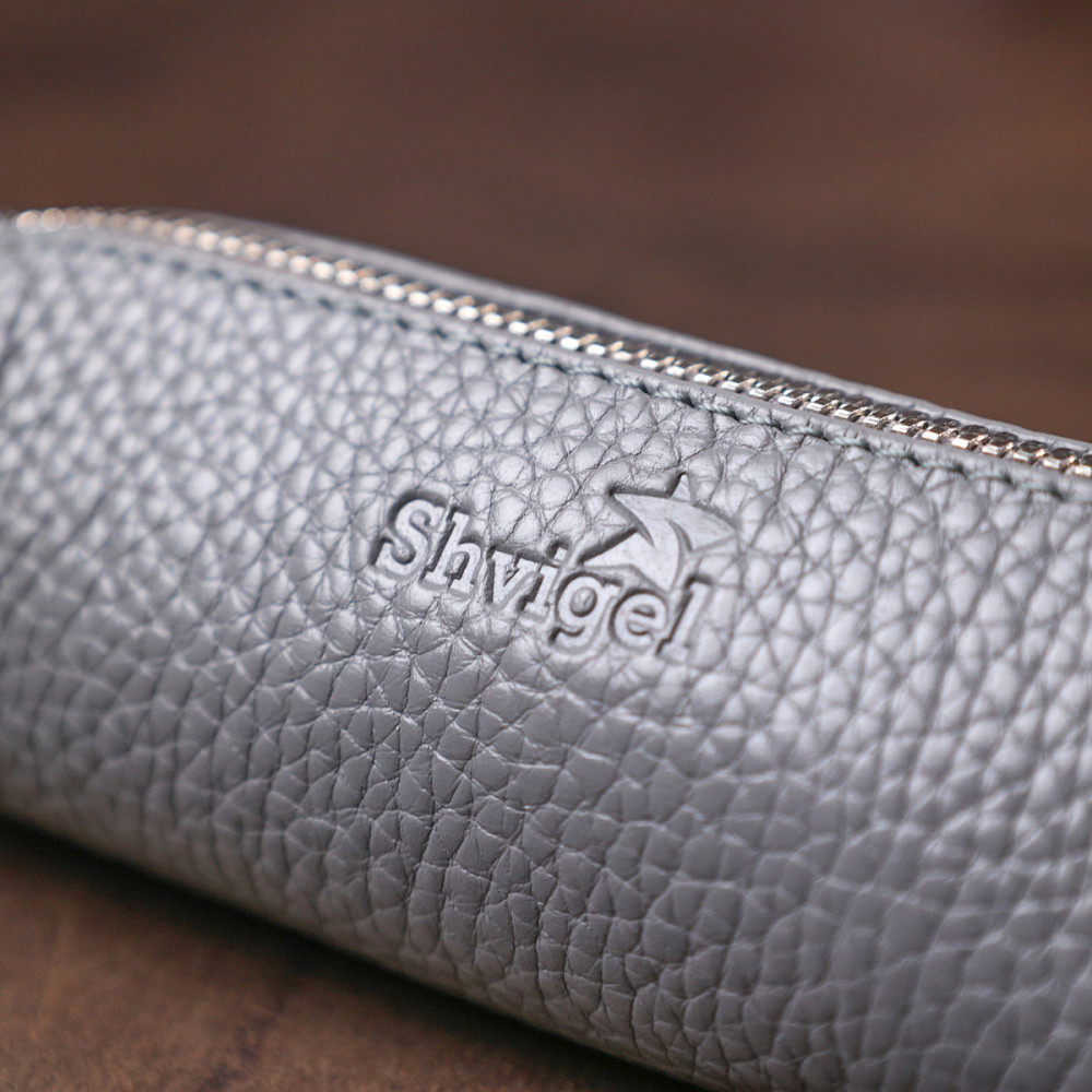 Модна шкіряна ключниця Shvigel 16543 Сірий Київ - фото 1