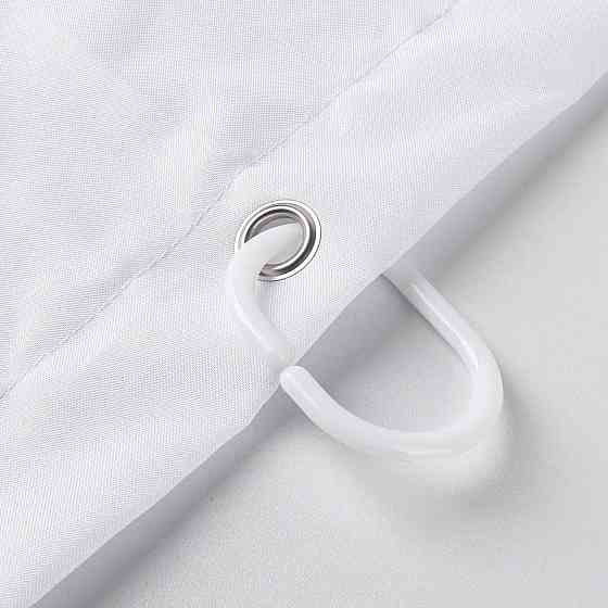 Шторка для ванны из полиэстера водонепроницаемая с кольцами Bathlux 180x180 см , занавеска для ванной комнаты Каменец-Подольский