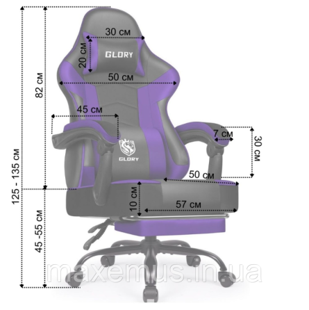 Компьютерное кресло для геймера с подставкой для ног Bonro Glory DC 203 кресло геймерское фиолетовое Мостиска
