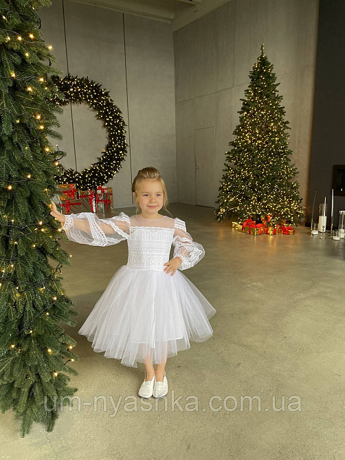 Платье Снежинка Белое нарядное платье с рукавами Кривой Рог - изображение 7