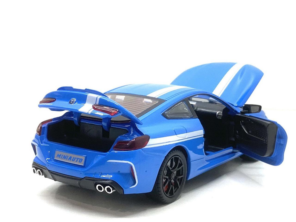 Машина Автосвіт BMW M8 інерційна відчиняються двері капот багажник 20 см Синя (AP-2056) Чернігів - фото 5