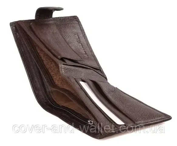 Класичний чоловічий шкіряний гаманець коричневого кольору ST 104 Київ - фото 6