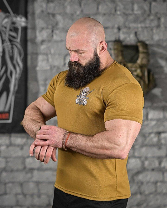 Тактическая потоотводящая футболка водитель кайот  ДЛ6479 Одесса - изображение 3