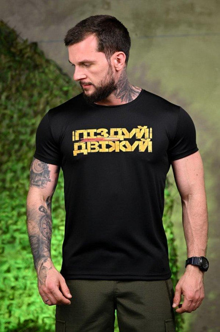 Тактична потовідвідна футболка Двостуй black ПП7716 Одеса - фото 1