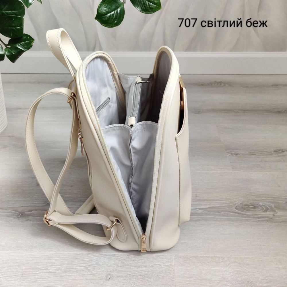 Брендовый женский рюкзак-сумка. Женский маленький брендовый рюкзак-сумка 707 Киев - изображение 10