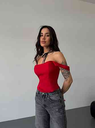 Женский стильный романтический корсет с двойным материалом костюмка Lux Красный, 46/48 Одесса