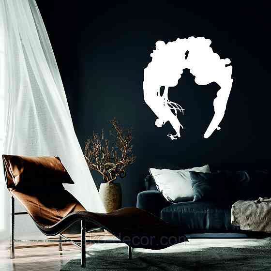 Декоративне настінне 3D Панно «Силует пари», Декор на стіну з об'ємом 110*95 см, Білий Київ