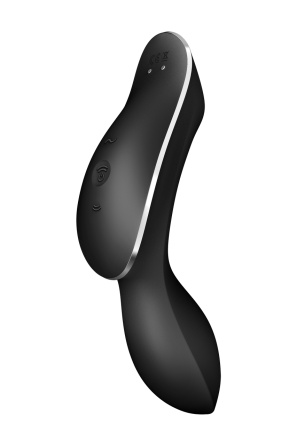 Двойной вибратор с вакуумной стимуляцией SATISFYER CURVY TRINITY 2 черный Sex Aura Киев
