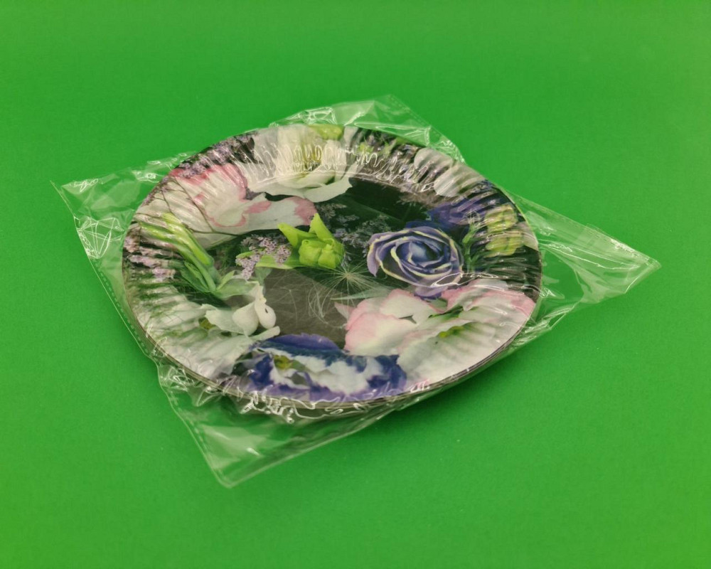 Паперова тарілка з малюнком 18см"№ 20" Клумба" 10шт (1 пач.) Харків - фото 3