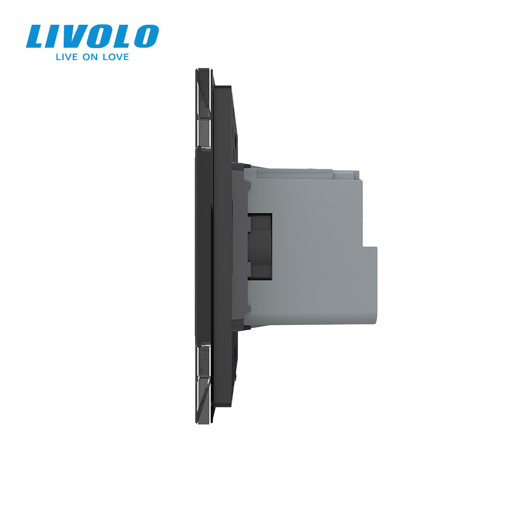 LIVOLO Розумна розетка EC з заземленням Livolo чорний (VL-M7FCTC16AZ2-2BP) Коломия - фото 8