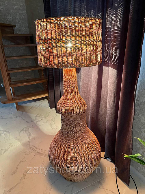 Торшер плетеный из лози большой Киев - изображение 6