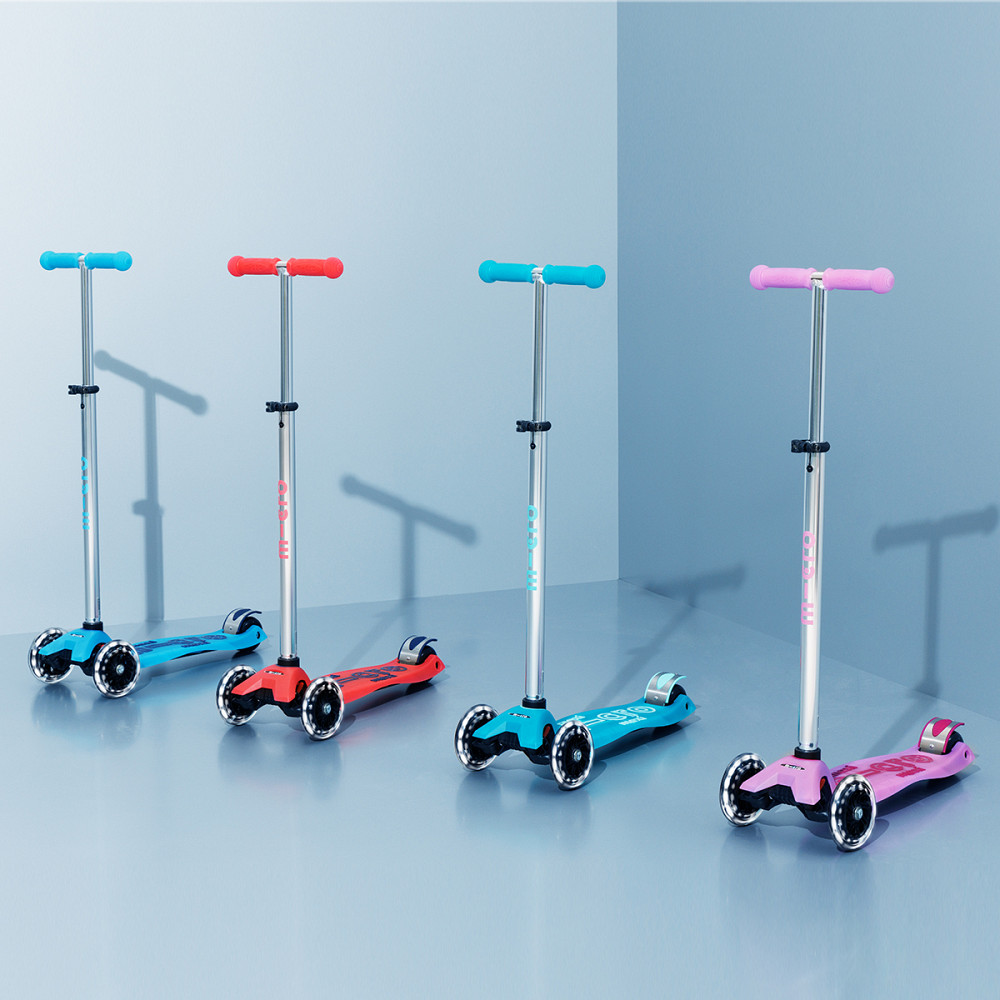 Самокат Micro серії Maxi Deluxe Glow LED – Синій кришталь Днепр - изображение 10