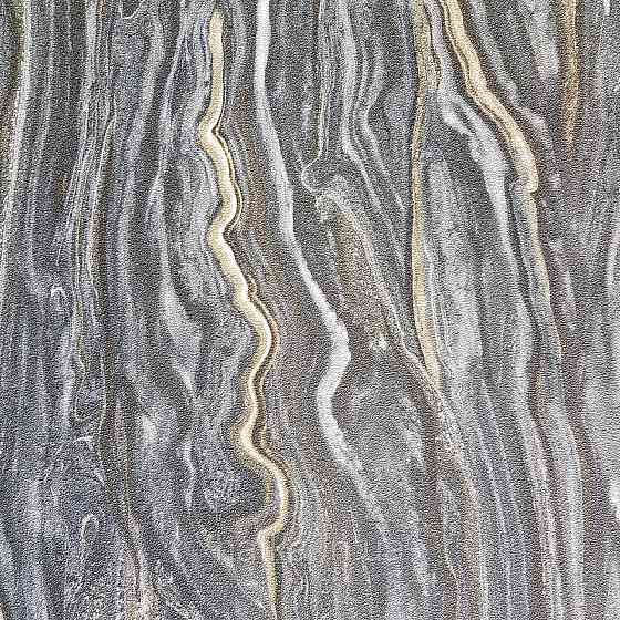 Шпалери метрові вінілові на флізелін дизайнерські Erismann Elle абстракція смуги хвилі чорні сірі золотом Київ