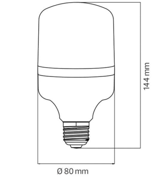 Лампа T80 20W E27 6400К 175-250V LED Лезард Житомир - изображение 2