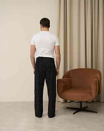 Мужские пижамные штаны - темно-синие в клетку Tom John 2002Ш M Киев