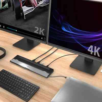 Порт-репликатор J5create Dock-Station USB-C 10-in-1 (HDMI/PD/USB-A/USB-C/LAN/картридер/audio) (JCD542-N) Винница