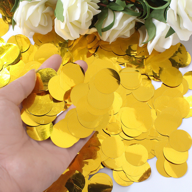 Конфетти круглый из фольги 10 г 25 мм золотистый Киев - изображение 1