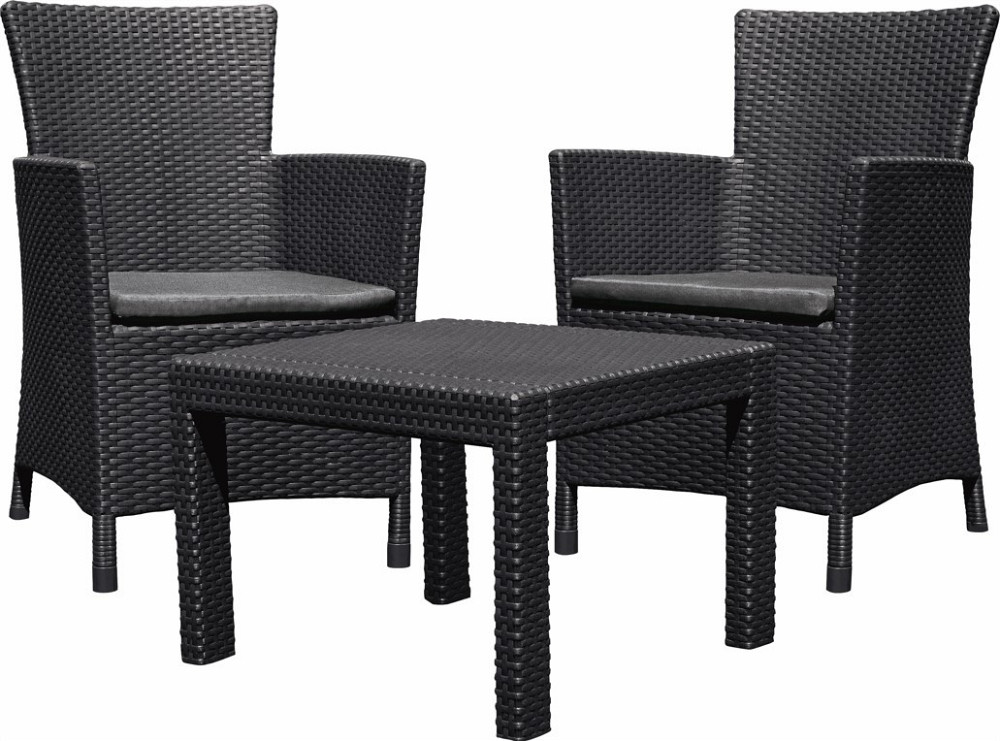 Комплект садой мебели Keter Rosario balcony set, графит - прохладный серый Киев - изображение 1