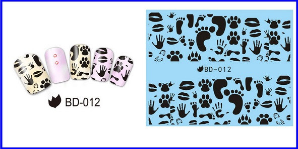 Наклейки для нігтів "Сліди" BD-012 Київ - фото 1