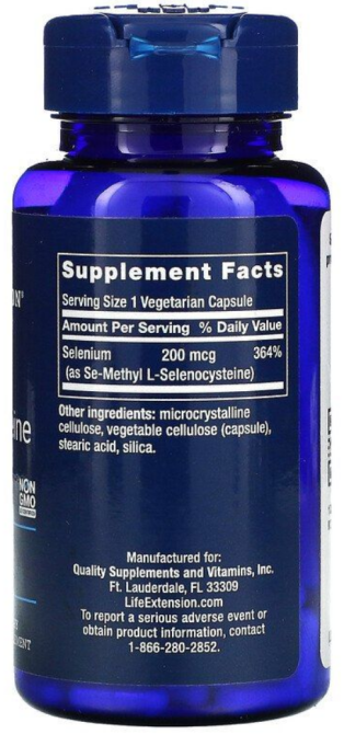 Селен Се-метил-L-селеноцистеїн Life Extension Se-Methyl L-Selenocysteine ​​90 капс Київ - фото 2