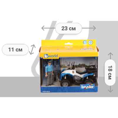 Спецтехніка Bruder поліцейський квадроцикл + фігурка полісмен (63010) Вінниця