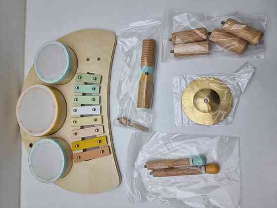 Іграшкова барабанна установка Монтенсорі без паличок Луцьк