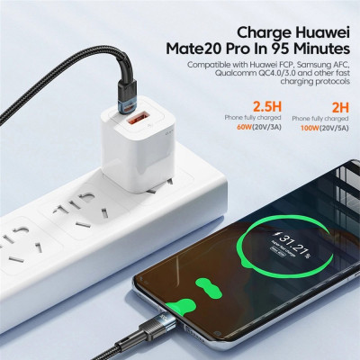 Дата кабель USB-C to USB-C 1.0m 100W blue Essager (EXCTT1-XC03) Вінниця - фото 6