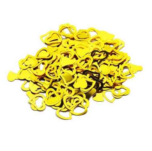 Конфетти Сердечка 15 г золотистый Киев