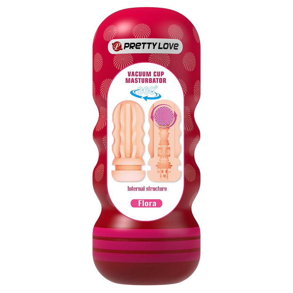 Мастурбатор PRETTY LOVE Flora Vacuum Cup, TPE, тілесний колір Sex Aura Київ - фото 7