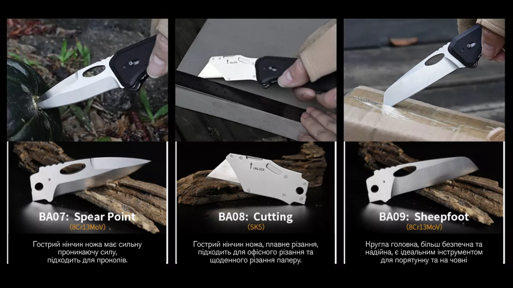 Ніж складаний Roxon S502U, чорний Киев - изображение 7