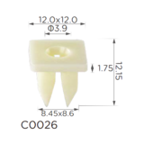 Втулка кріплення обшивки Clipss 14630 — для Toyota, Mitsubishi | 90189-05013, MS480002, 90189-05015, 90189-05037 Ковель - фото 2