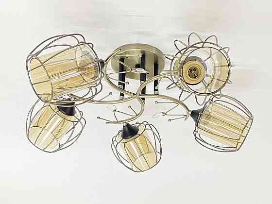VALESO Стельова люстра на 5 плафонів 91186/5 бронза+чорний Київ