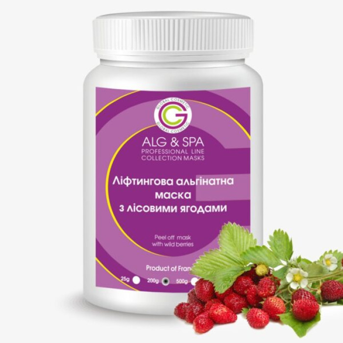 Лифтинговая альгинатная маска Лесные ягоды Peel off Mask with wild berries ALG & SPA, 500г Днепр - изображение 1
