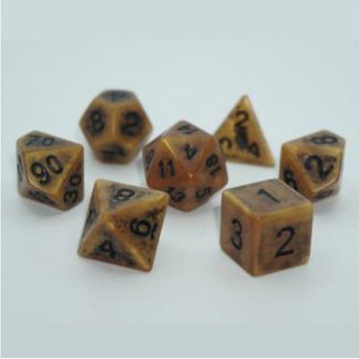 Набір кубиків для настільних ігор Games 7 Days Ancient 7 Dice Set - Gold (g7danc01) Вінниця - фото 1