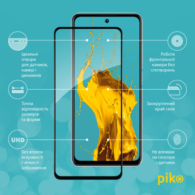 Скло захисне Piko Full Glue ZTE V40S Black (1283126575709) Вінниця - фото 2