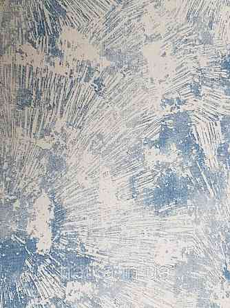 Обои виниловые на флизелине Marburg 82103 Felicita под штукатурку синие на белом фоне Киев