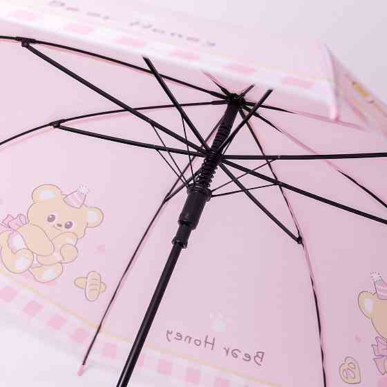 Детский полуавтоматический зонт-трость, розовый Киев