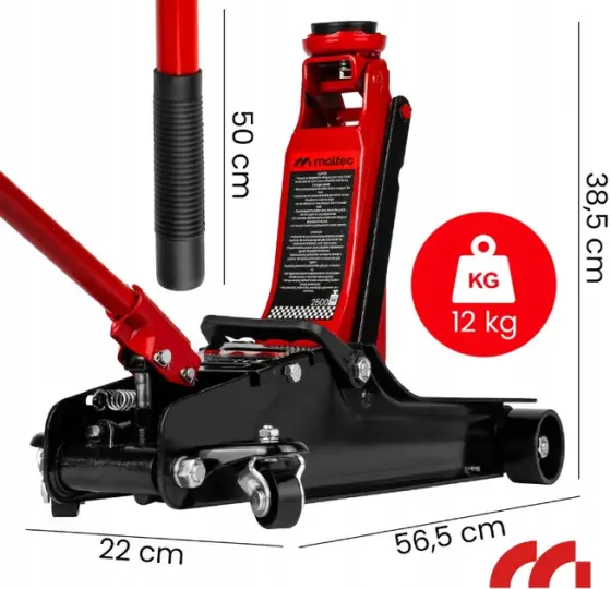 Домкрат гидравлический подкатный 2.5т низкопрофильный 385мм Maltec Коломыя