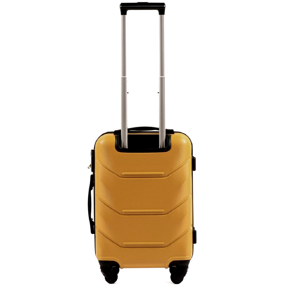 Чемодан пластиковый WINGS 147 малый 55 см золотистый Киев - изображение 3