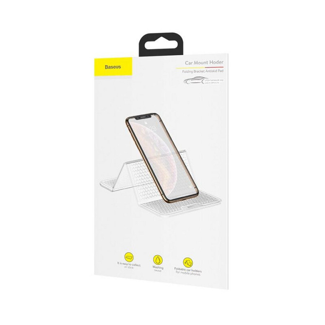 Антиковзний складаний килимок для телефона Baseus Folding Bracket Antiskid Pad SUWNT-02 (Прозорий) Миколаїв - фото 10